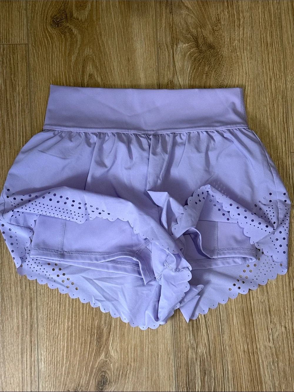 Lilac Aerie Offline Shorts with Scalloped Hem